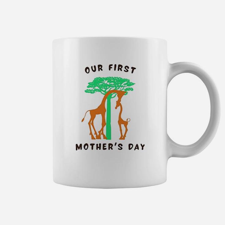 1st Mothers Day Tree Giraffe Animal Lover First Mothers Day Coffee Mug