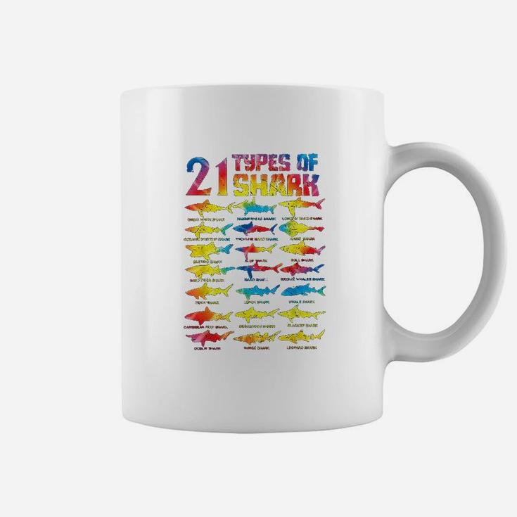 21 Types Of Shark Tie Dye Marine Biology Coffee Mug