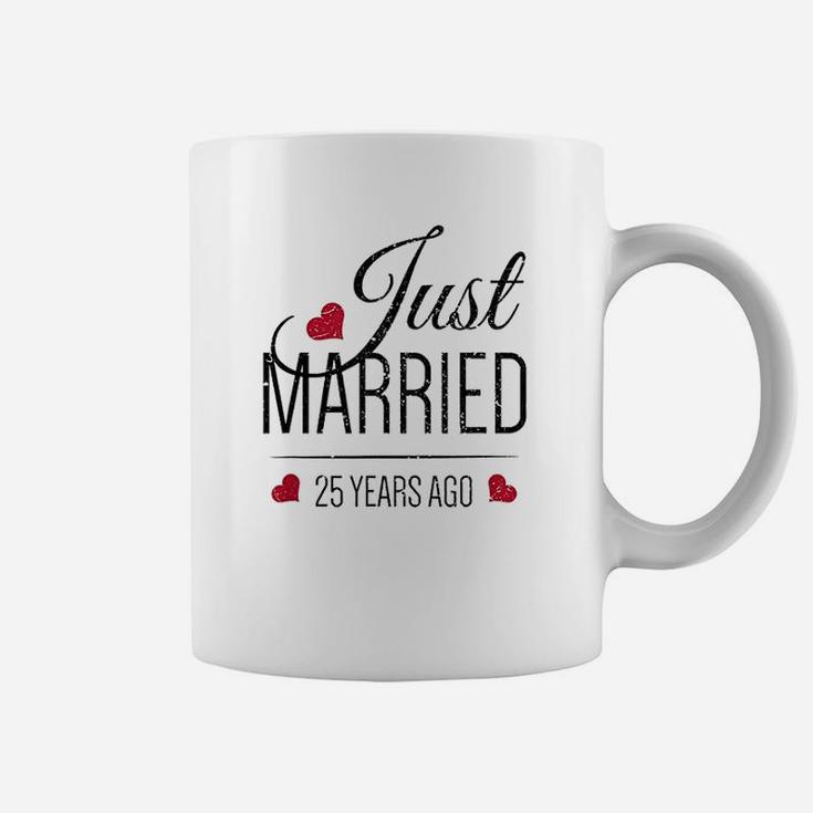 25th Wedding Anniversary Just Married 25 Years Ago Coffee Mug