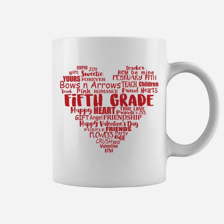 5th Grade Teacher Valentine Heart Gift Fifth Grade Coffee Mug