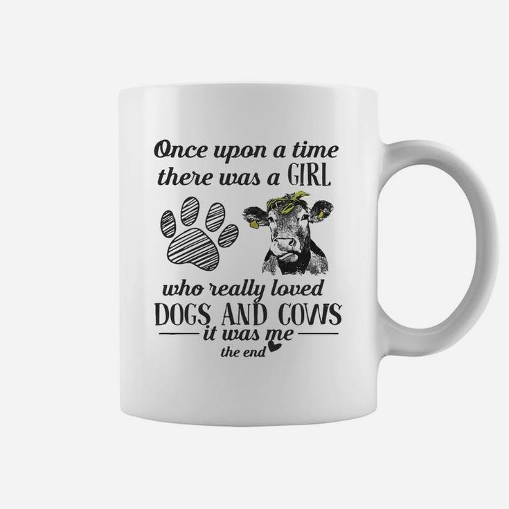 A Girl Who Really Loved Dogs And Cows It Was Me Coffee Mug