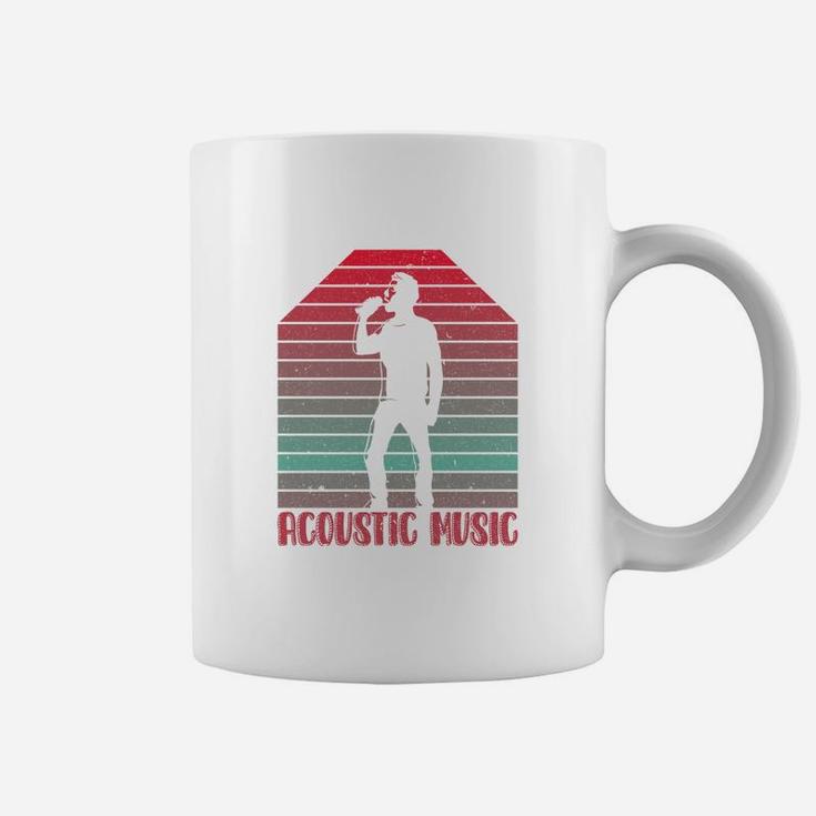 Acoustic Music Singer Retro Vintage Idea For Music Lovers Coffee Mug