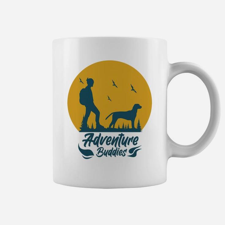 Adventure Buddies Travel Lover With Dog Best Friend Coffee Mug