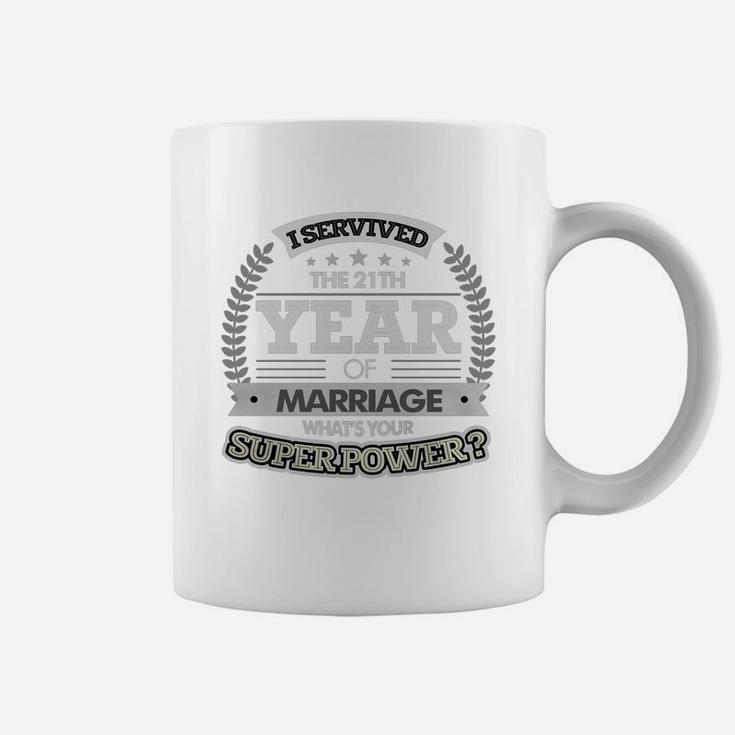 Anniversary Gift 21th - 21 Years Wedding Marriage T Shirt Coffee Mug