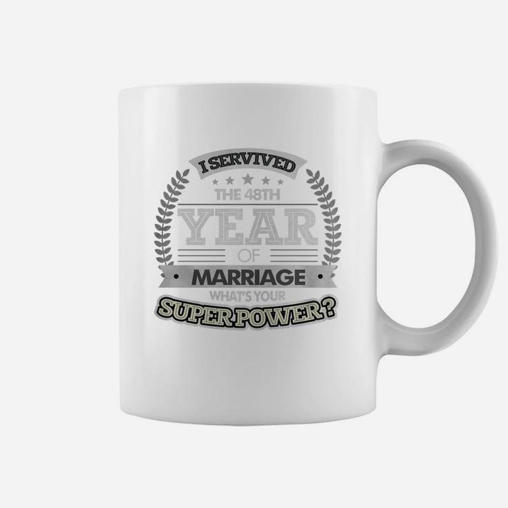 Anniversary Gift 48th - 48 Years Wedding Marriage T Shirt Coffee Mug