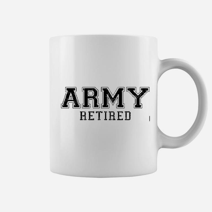 Army Retired Black Coffee Mug