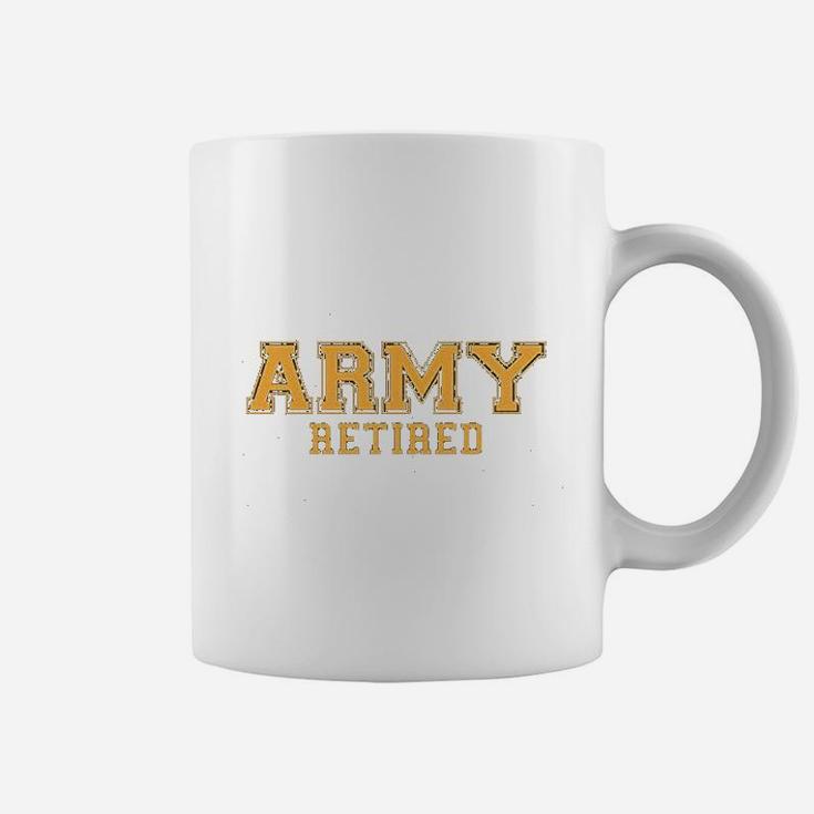 Army Retired Gold Coffee Mug