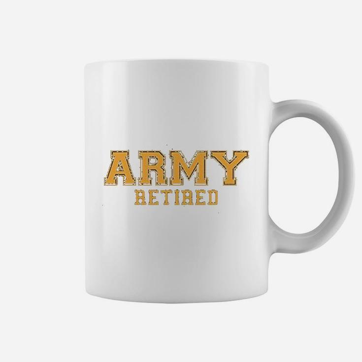 Army Retired Gold Coffee Mug