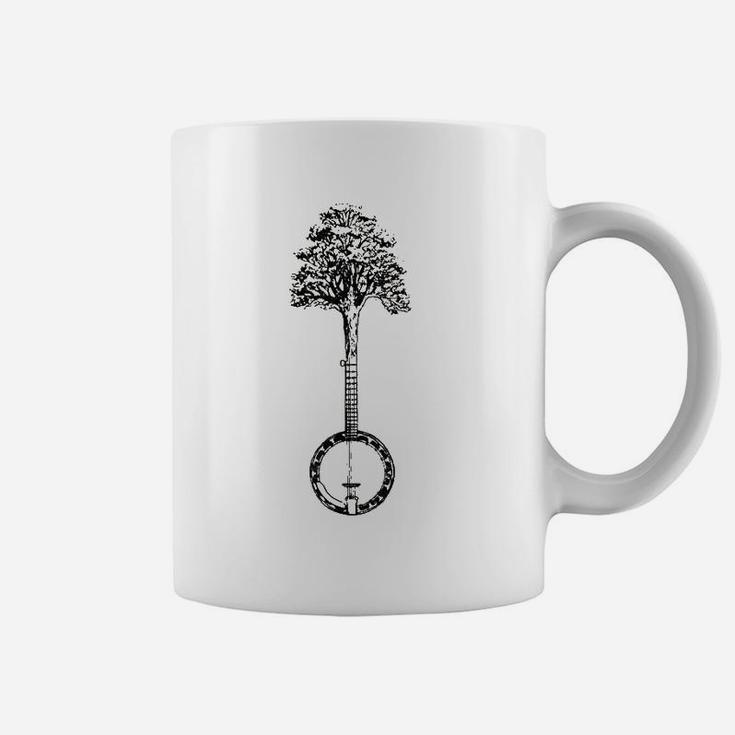 Banjo Tree Minimalist Design Vintage Nature And Music Graphic Coffee Mug