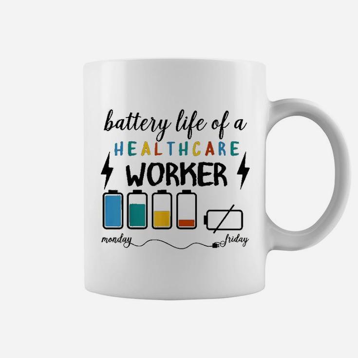 Battery Life Of A Healthcare Worker Funny Monday Coffee Mug