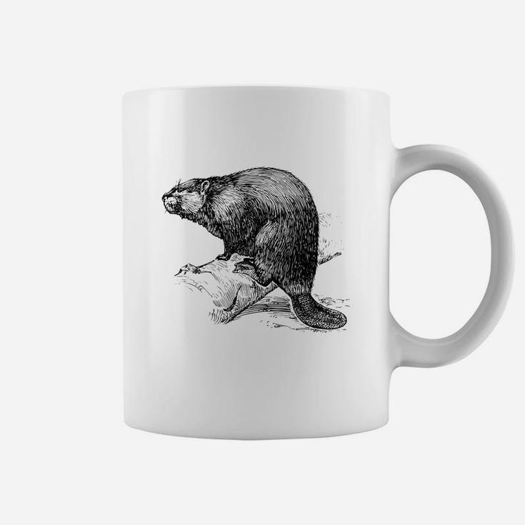 Beaver Biber Nagetier Rodents Wood Water4 - Mens Premium T-shirt Coffee Mug