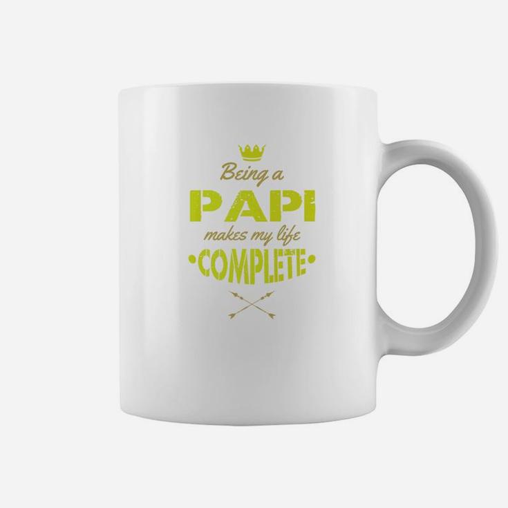 Being A Papi Makes My Life Complete Grandpa Gift Men Premium Coffee Mug