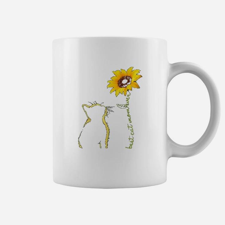 Best Cat Mom Ever Sunflower Mothers Day Gifts Coffee Mug