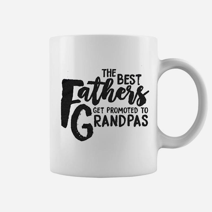 Best Fathers Get Promoted To Grandpas Funny Family Relationship Coffee Mug