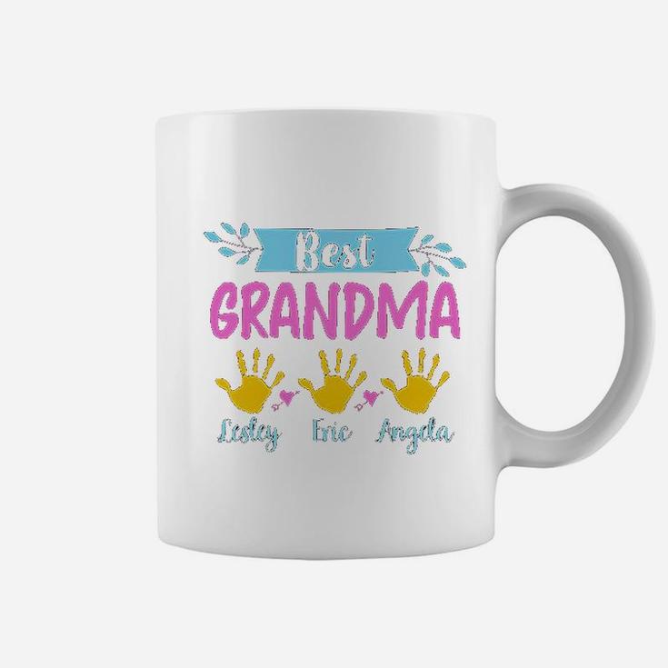 Best Grandma With Grandkids Names Mothers Day Cute Nana Gigi Coffee Mug