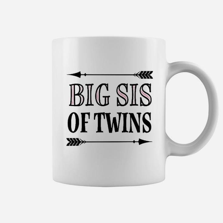Big Sis Of Twins Sister Announcement Coffee Mug