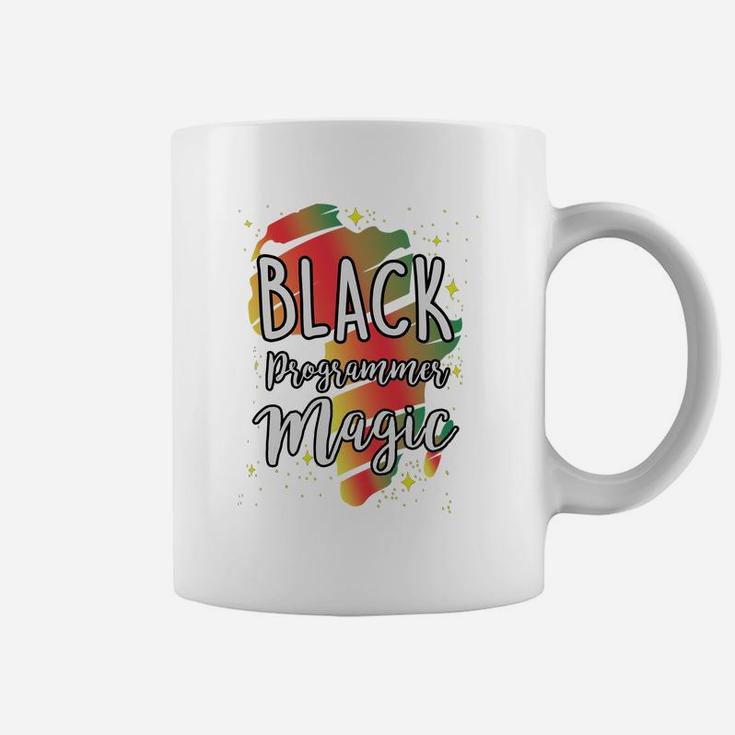 Black History Month Black Programmer Magic Proud African Job Title Coffee Mug