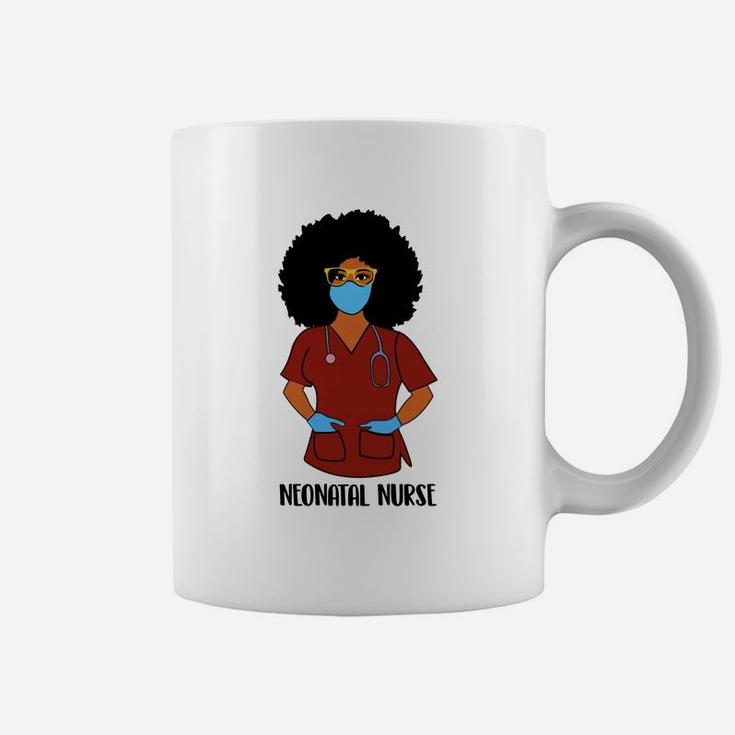 Black History Month Proud Neonatal Nurse Awesome Nursing Job Title Coffee Mug