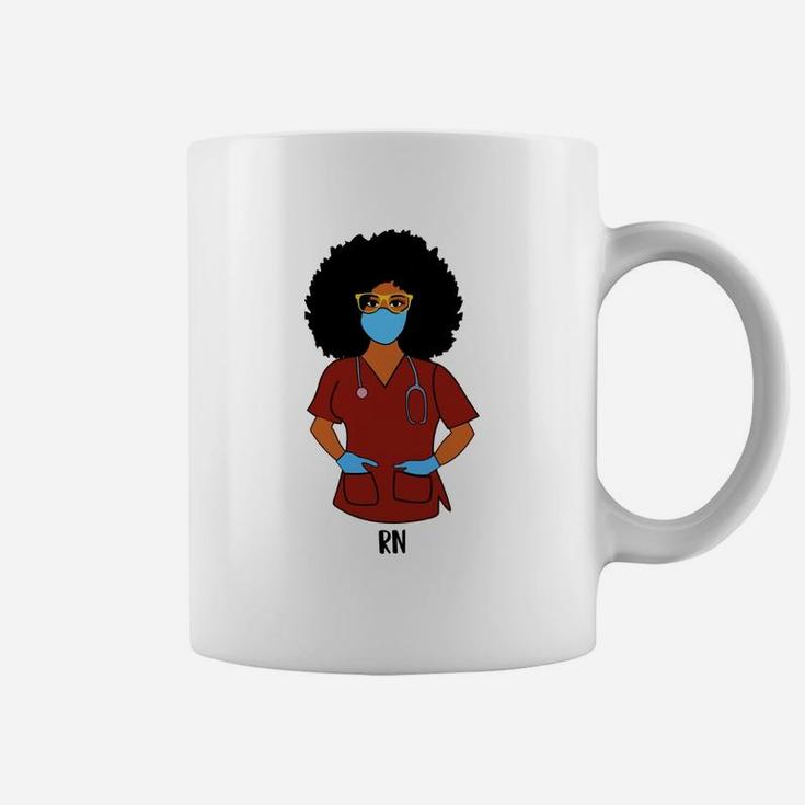 Black History Month Proud Rn Awesome Nursing Job Title Coffee Mug