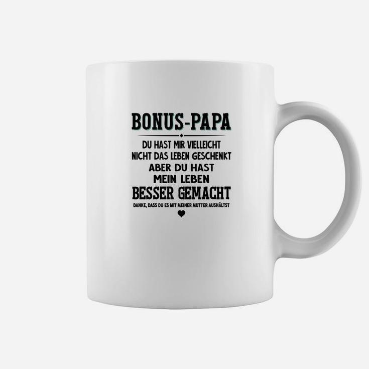 Bonus-Papa Wertschätzendes Spruch Tassen, Liebevolle Botschaft