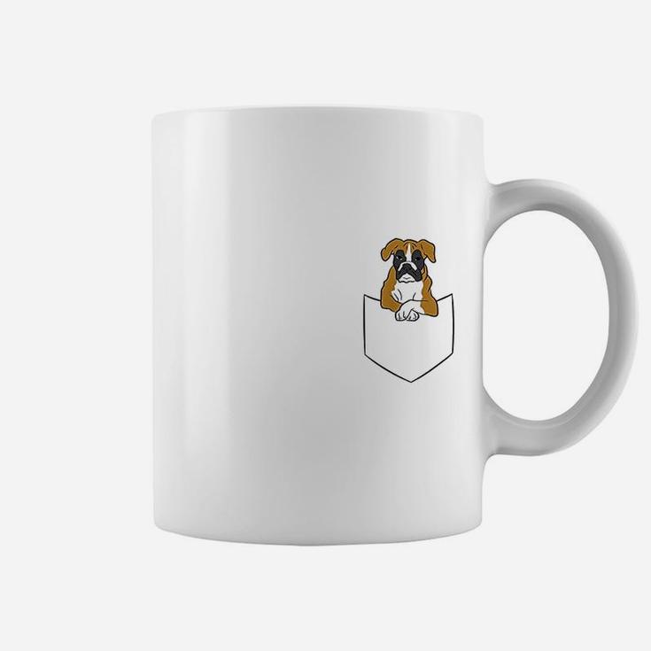 Boxer Dog In Pocket Funny Boxer Dog In A Pocket Coffee Mug