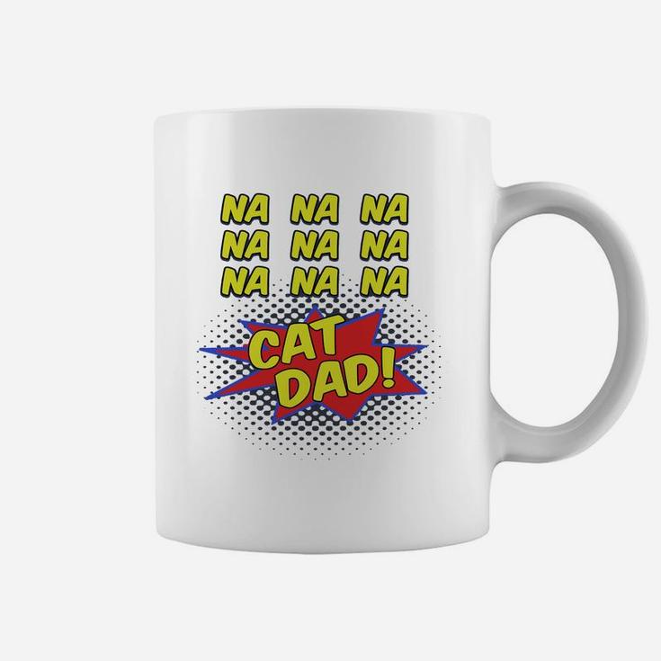 Cat Dad Comic Funny Shirt For Fathers Of Cats Coffee Mug