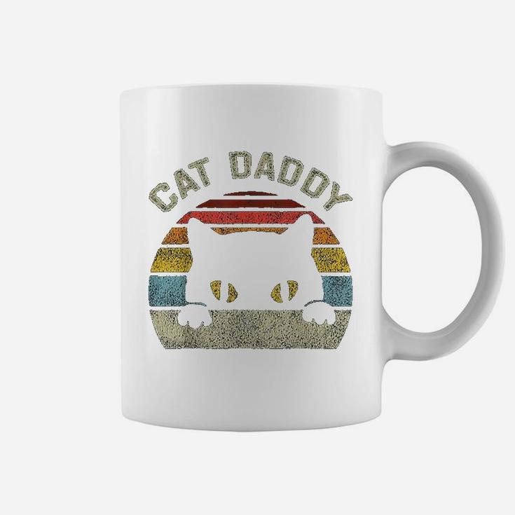 Cat Daddy Men Vintage Retro Black Cats Dad Fathers Day Gift Coffee Mug