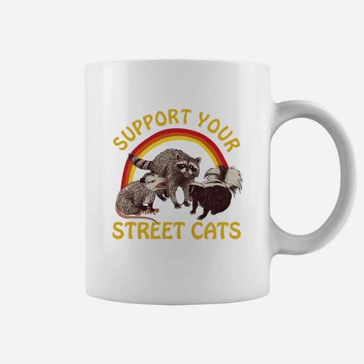 Cat Kitten Support Your Local Street Cats Vintage Coffee Mug