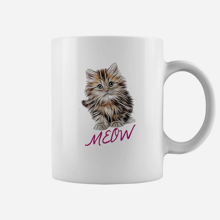 Cat Meow Kitty Funny Cats Mom And Cat Dad Gift Coffee Mug