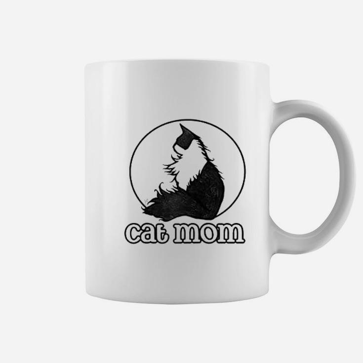Cat Mom I Love My Tuxedo Cat Coffee Mug