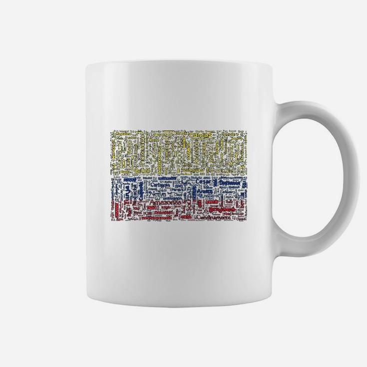 Colombian Flag With Colombian Cities Word Art Gift Coffee Mug
