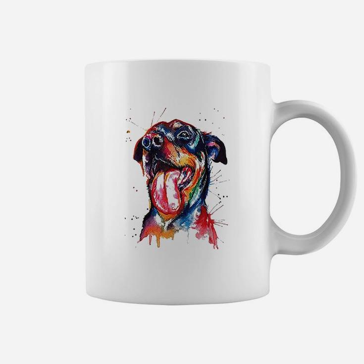 Colorful Rottweiler Dog Love-r Dad Mom Coffee Mug