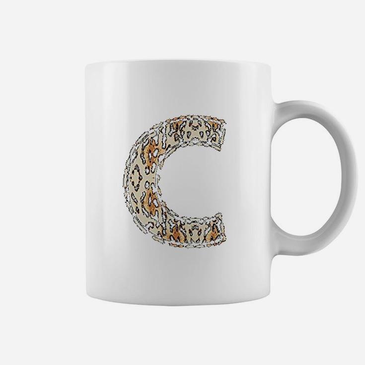 Cool Letter C Initial Name Leopard Cheetah Coffee Mug