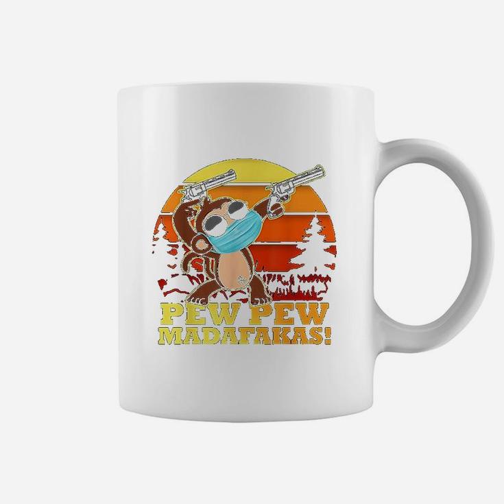 Crazy Monkey Vintage Pew Pew Coffee Mug