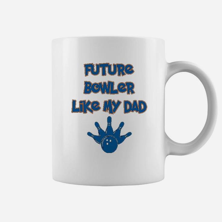 Custom Toddler Future Bowler Like My Dad Bowling Fathers Day Cotton Coffee Mug