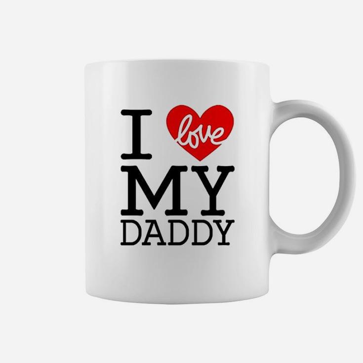 Cute Baby Boy And Baby Girl I Love My Daddy Coffee Mug