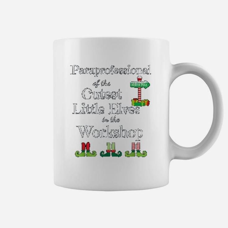 Cute Paraprofessional Teacher Christmas Elves Workshop Coffee Mug