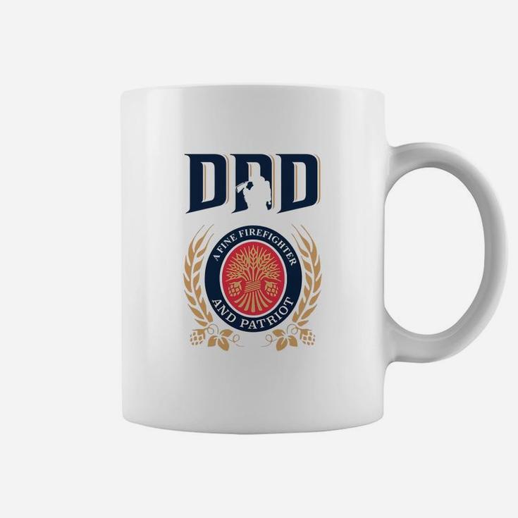 Dad A Fine Firefighter And Patriot Father s Day Shirt Coffee Mug