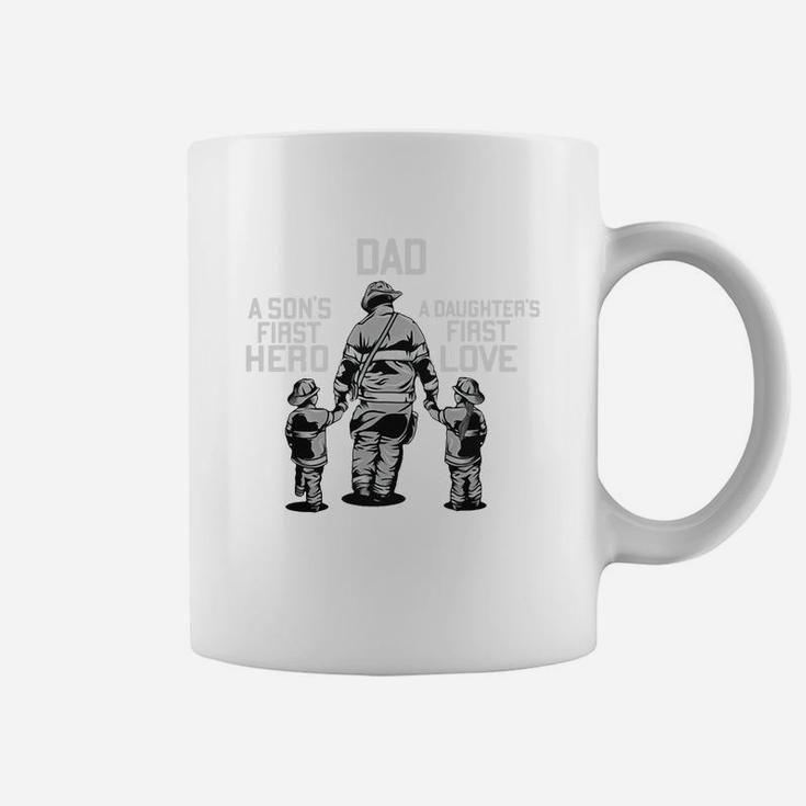 Dad - A Son's First Hero And A Daughter's First Love Shirt Coffee Mug