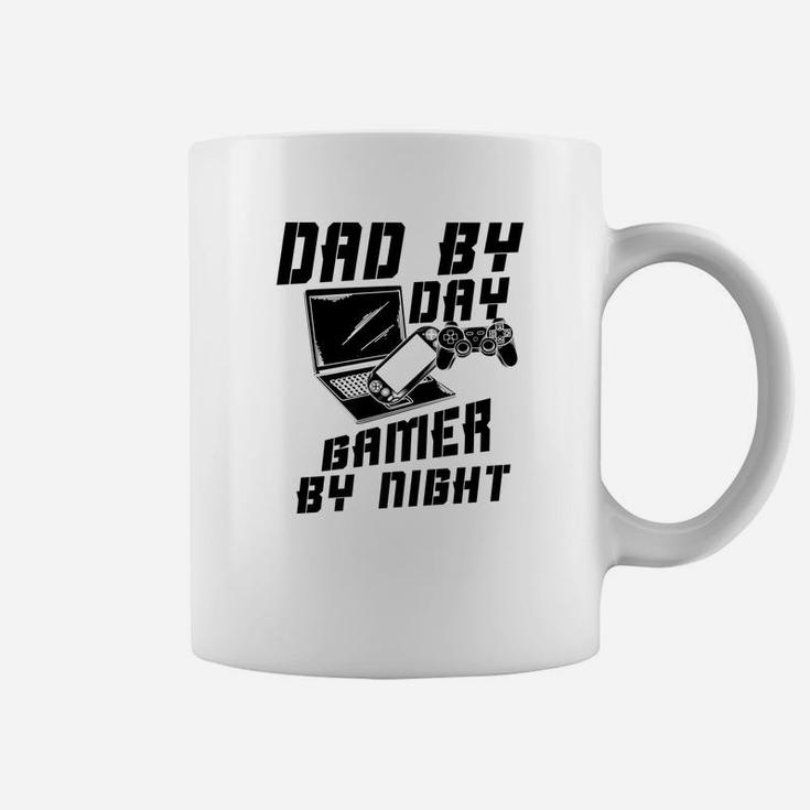 Dad By Day Gamer By Nigh Game Fathers Day Funny Gift Coffee Mug