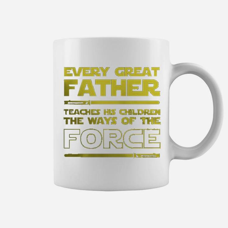 Dad Every Great Father Teaches The Force Coffee Mug