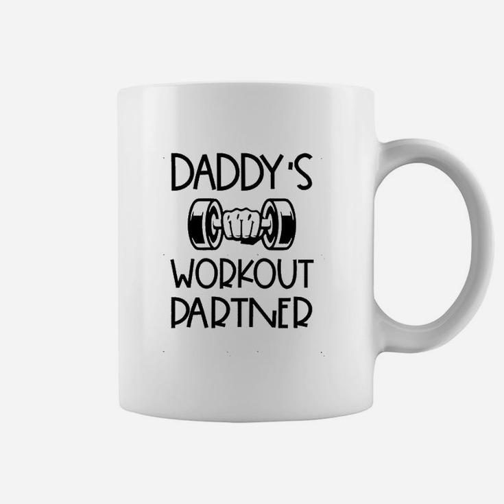Daddys Workout Partner Funny Fitness Outfits Coffee Mug
