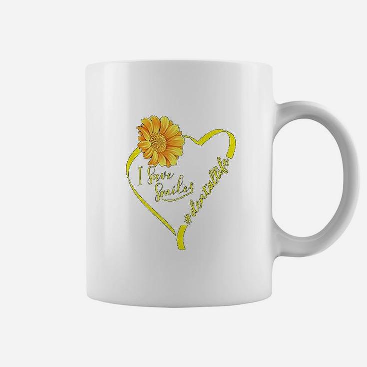 Dental Life Heart Sunflower Dental Assistant Hygienist Gift Coffee Mug