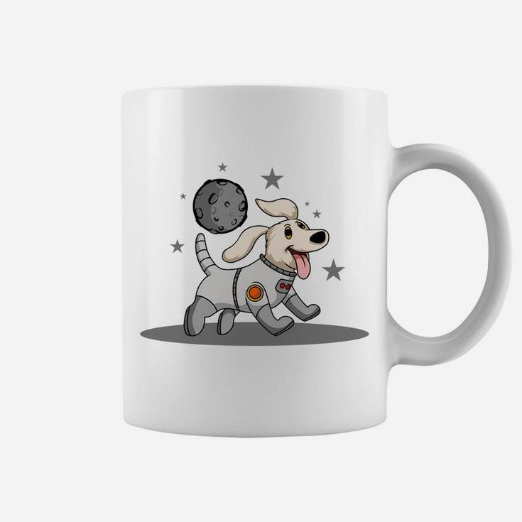Dog Astronaut Walking In Space Cartoon Pet Coffee Mug