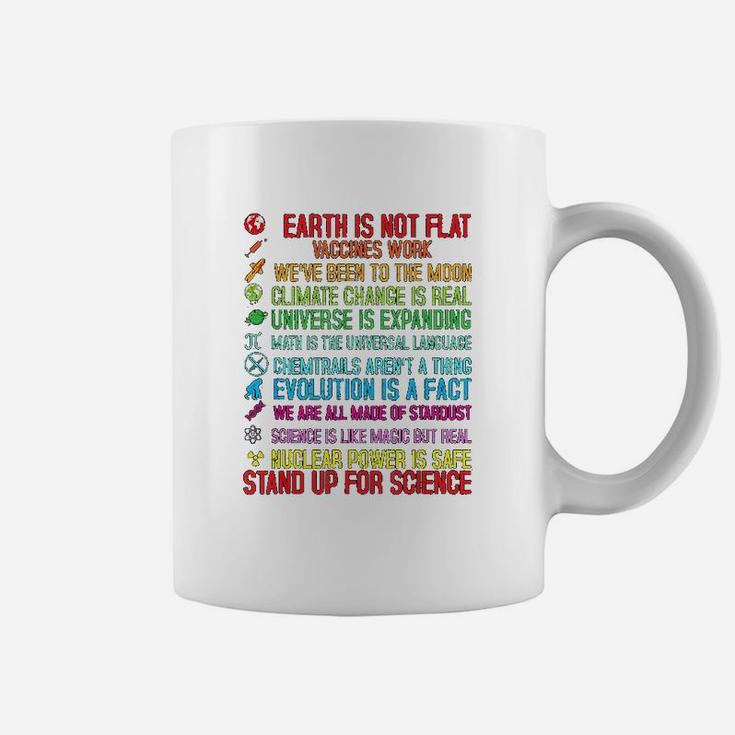 Earth Is Not Flat Vaccines Work Climate Change Science Coffee Mug