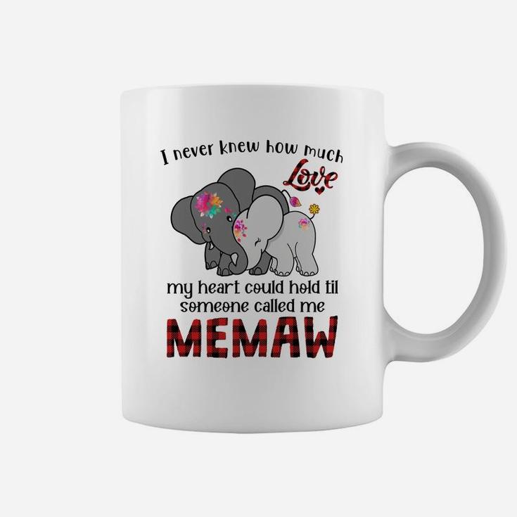 Elephant Mom I Never Knew How Much My Heart Could Hold Til Someone Called Me Memaw Coffee Mug
