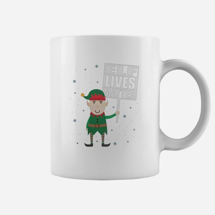 Elf Lives Matter Funny Christmas Elf Shirt Coffee Mug