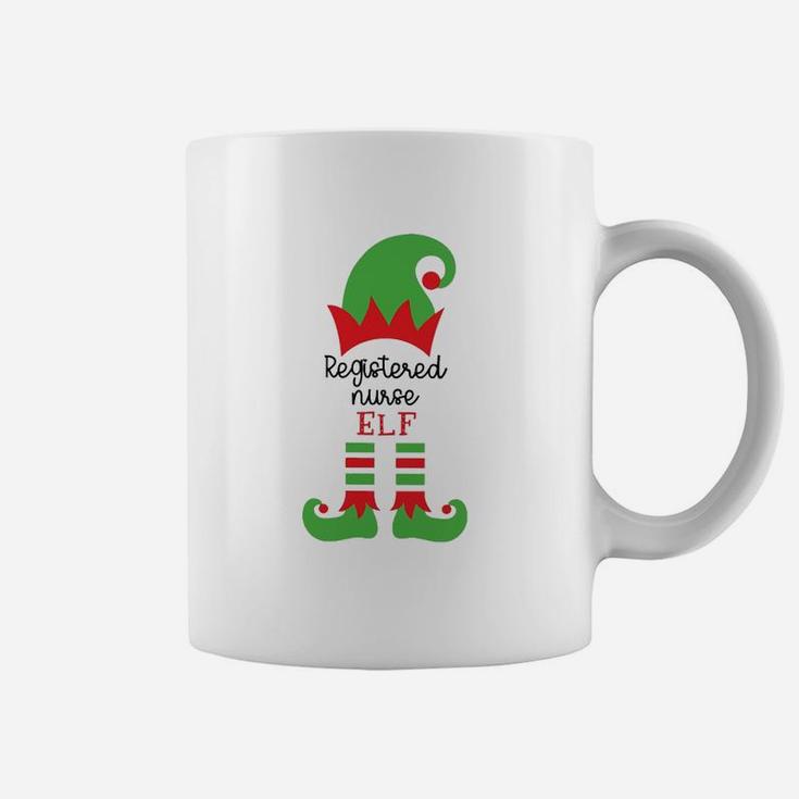 Elf Registered Nurse Elf Christmas Rn Coffee Mug