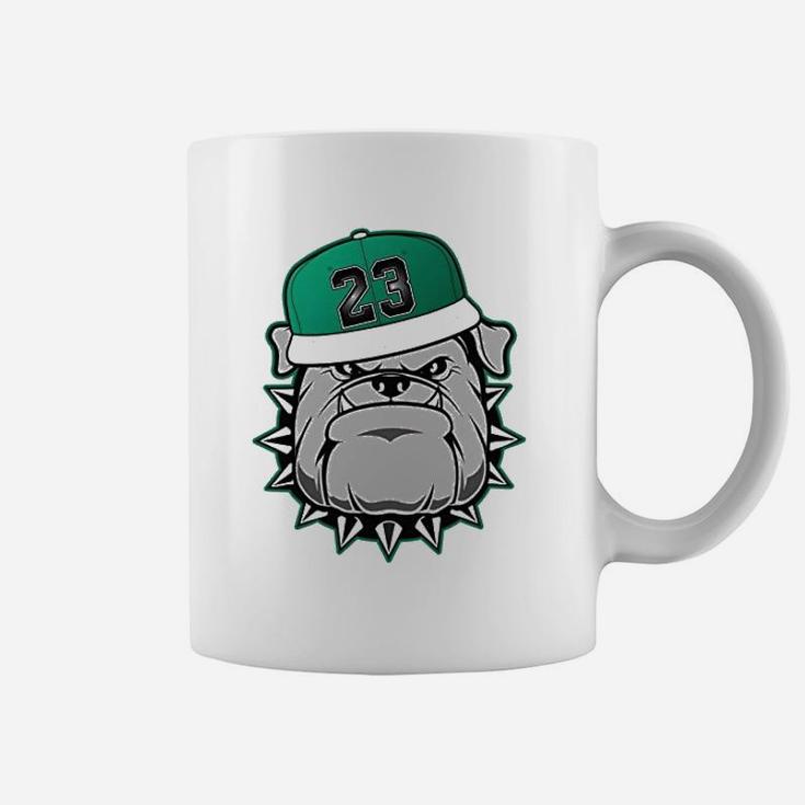 English Bulldog White Lucky Green Shoe Top Coffee Mug