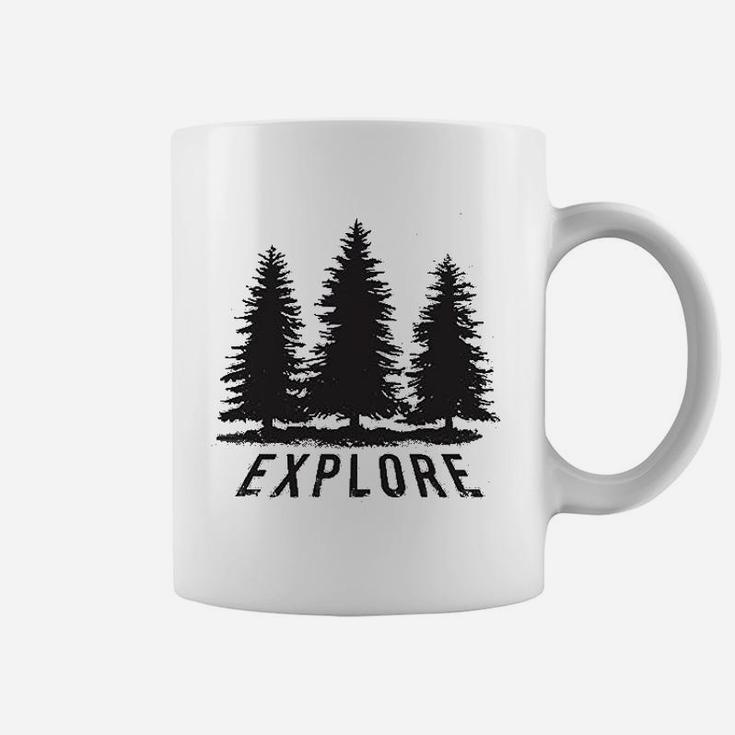 Explore Pine Trees Outdoor Adventure Cool Coffee Mug